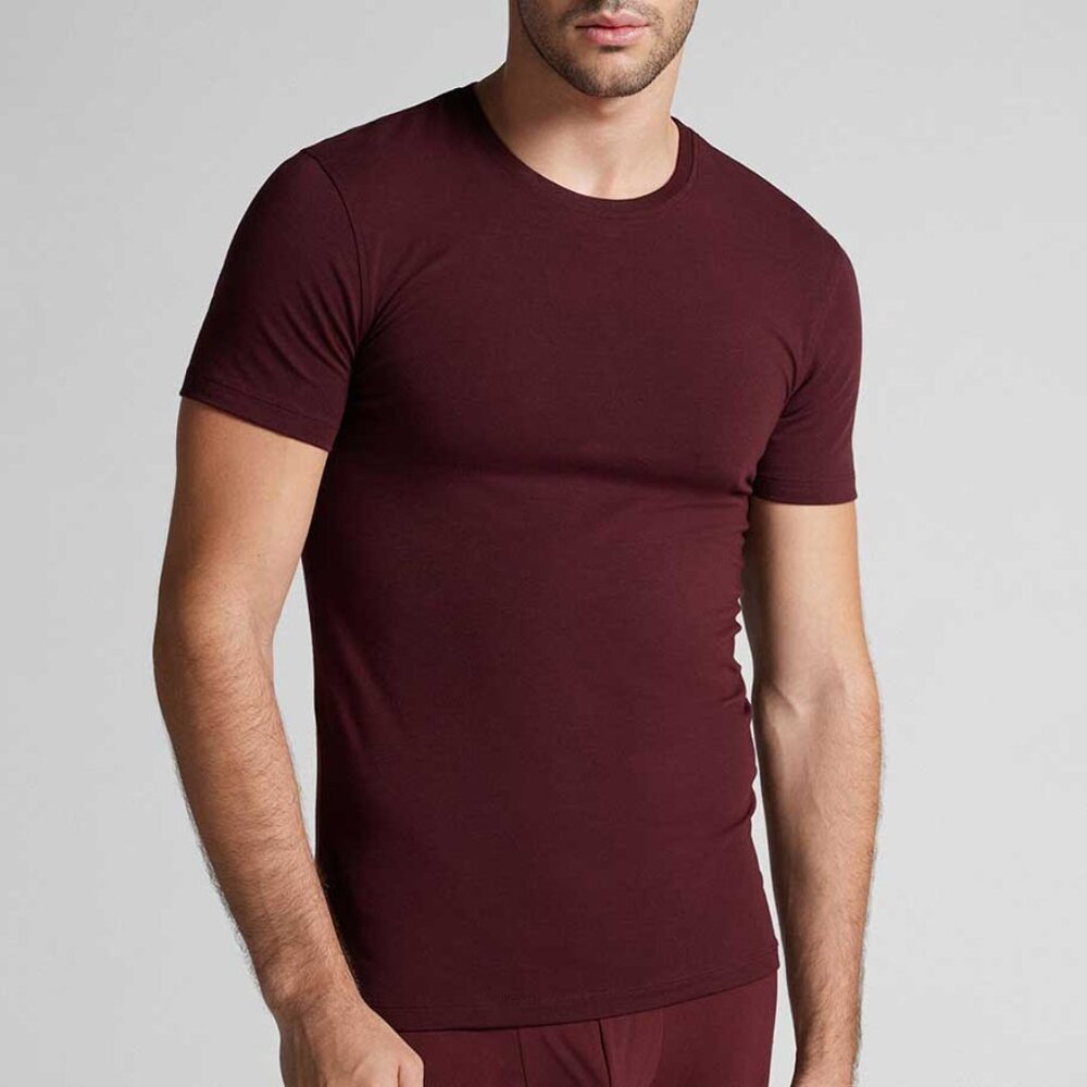 Intimissimi Short sleeve crewneck T-shirt in stretch Superior Cotton Size XL